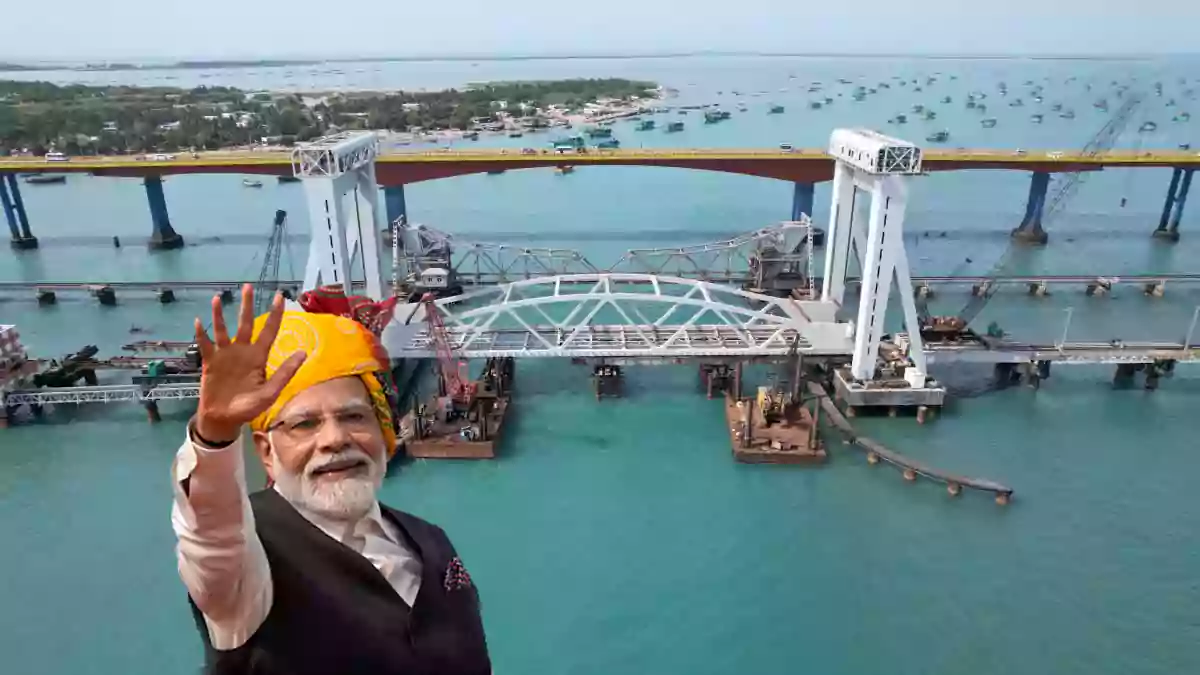 pm modi - pambanBridge
